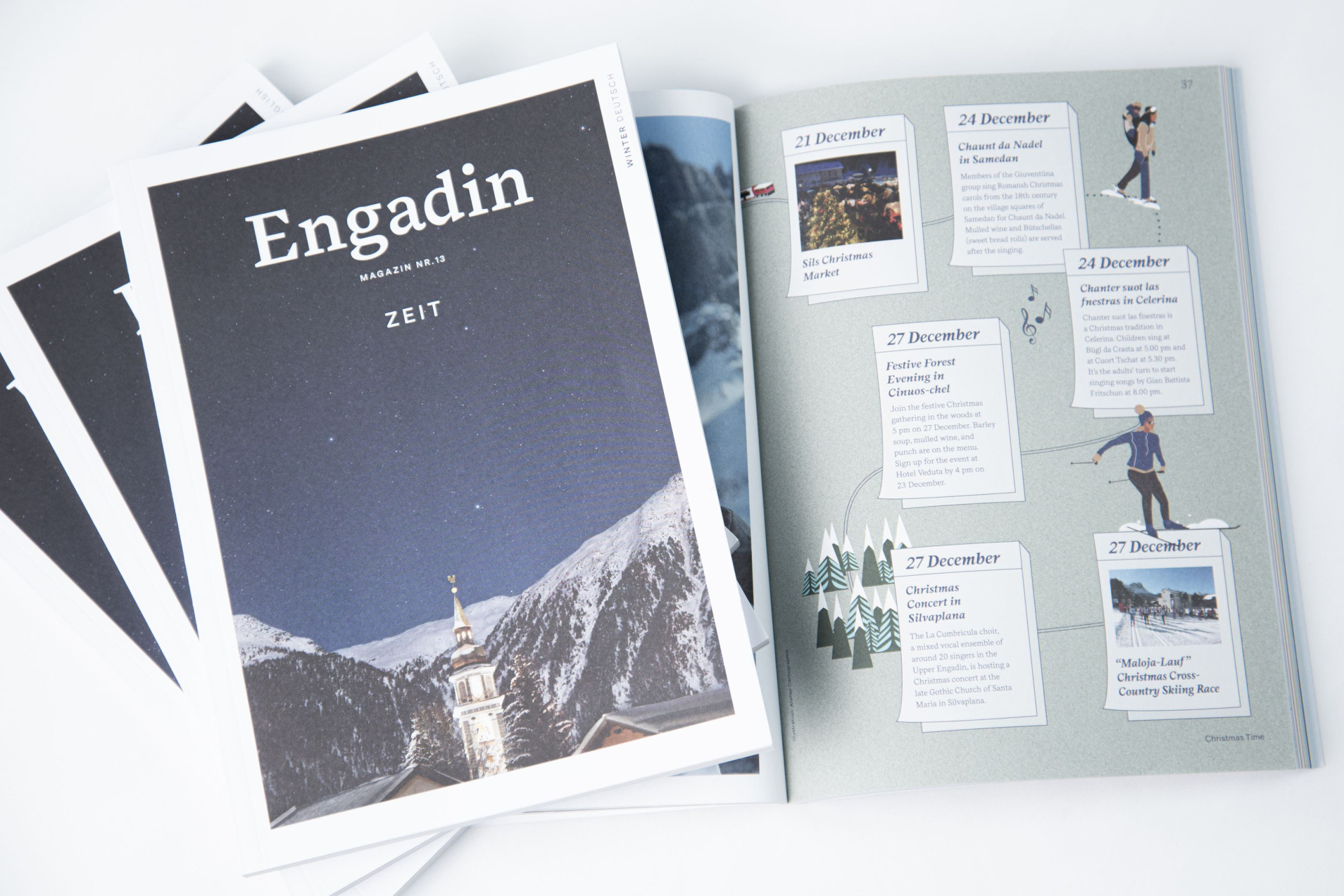 Engadin, Suisse, Ski, illustration, montagne, skieur, hiver