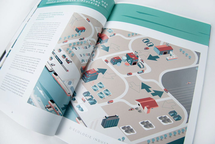 illustration, shéma, port industriel, démarche EIT, écologie industrielle et territoriale, CSNE